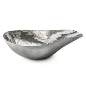Simon Pearce Hammered Stainless Steel Metal Bowl Silver Retired